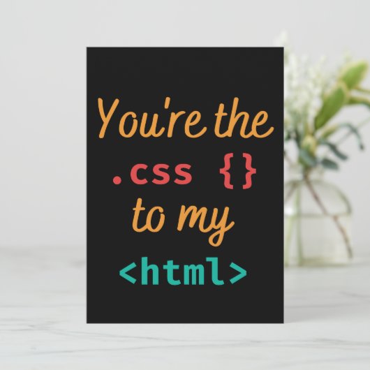 JE BENT DE CSS IN MIJN HTML - WEB DEV FEESTDAGENKAART (Staand voorkant)