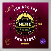 je bent de held van je eigen verhaal poster (Voorkant)