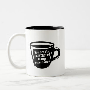 Je bent de karamel van mijn Macchiato grappige kof Tweekleurige Koffiemok