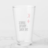 Je bent de koning Gepersonaliseerde Poker Beer Glas (Achterkant)