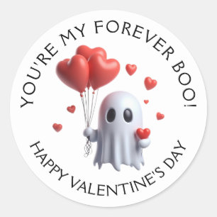 Je bent de liefde van mijn Forever Boo Valentijns Ronde Sticker
