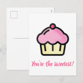 Je bent de liefste! Cupcake-Valentijnsdag Feestdagenkaart (Voorkant / Achterkant)