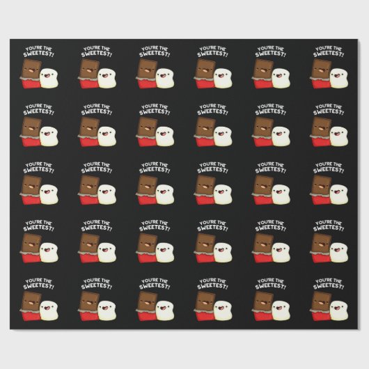 Je bent de liefste grappigste snack Pun Dark BG Cadeaupapier (Vlak)