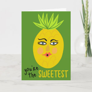 JE BENT DE LIEFSTE Whimige Ananas Schattig  Kaart