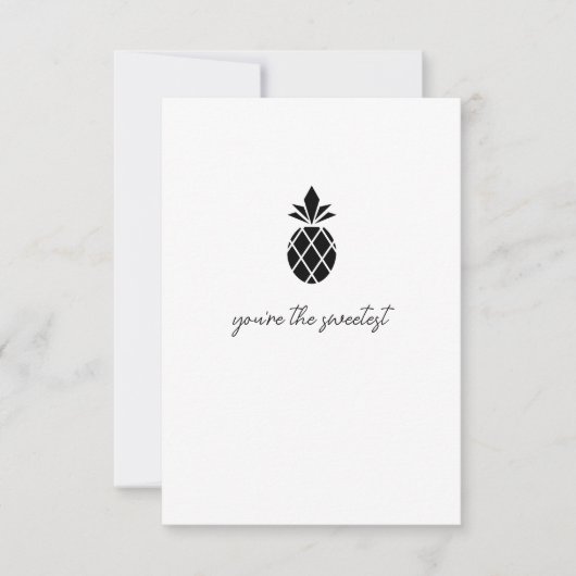 Je bent de liefste zwarte anananas Hartelijk dank Bedankkaart (Voorkant)