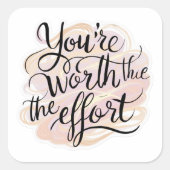 Je bent de moeite waard Sticker (Voorkant)