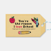 Je bent de reden waarom ik van de waardering van d cadeaulabel (Voorkant (Horizontaal))