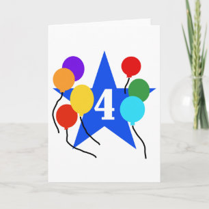 Je bent de Star 4th Birthday Tshirts en geschenken Kaart