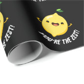 Je bent de Zest Funny Lemon Pun Dark BG Cadeaupapier (Rol Hoek)