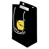 Je bent de Zest Funny Lemon Pun Dark BG Klein Cadeauzakje (Voorkant Gekanteld)