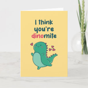 Je bent Dinomite Schattige Dino Grappige Valentijn Feestdagen Kaart
