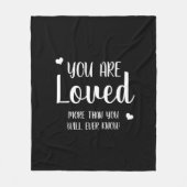 Je bent dol op Black White Rustic Land Fleece Deken (Voorkant)