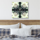 Je bent dol op White Rose Abstract Inspirerend Canvas Afdruk (Insitu (Slaapkamer))