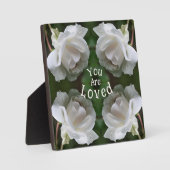 Je bent dol op White Rose Abstract Inspirerend Fotoplaat (Voorkant)