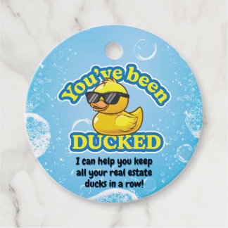 Je bent Ducked Realtor Pop-by Jeep Bedankjes Labels