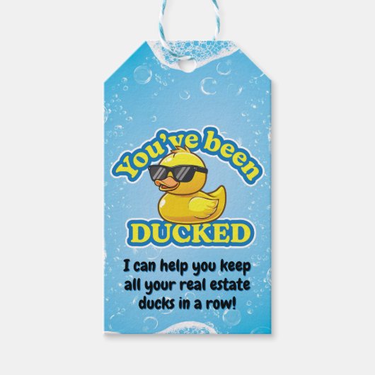 Je bent Ducked Realtor Pop-by Jeep Cadeaulabel (Voorkant)