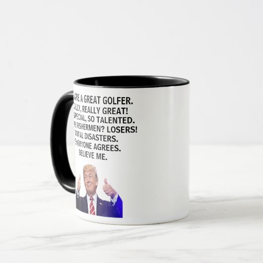 Je bent echt een geweldige golfer, echt, Trump Mok (Voorkant links)