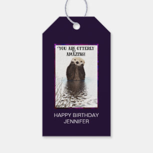 Je bent echt een geweldige Otter Birthday Cadeaulabel