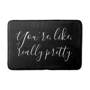 Je bent echt modern zwart-wit badmat