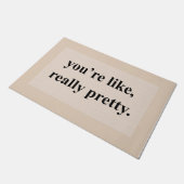 Je bent echt , welkome pasteelmat deurmat (Schuin)