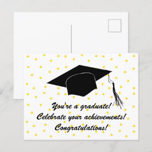 Je bent een afstuderen! Viel je verworvenheden! Briefkaart
