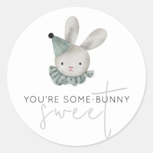 Je bent een beetje Schattig-Bunny-Rustic Ronde Sticker