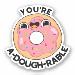 Je bent een behoorlijk rustige Funny Donut Pun. Sticker