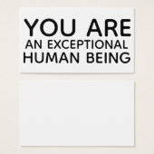 Je bent een bijzonder menselijk wezen geschenk Lab Visitekaartjes (Voorkant /achterkant)