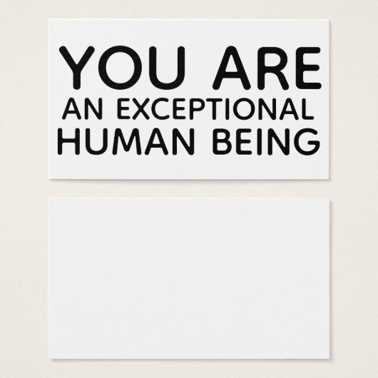 Je bent een bijzonder menselijk wezen geschenk Lab Visitekaartjes (Voorkant /achterkant)