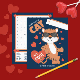 Je bent een coole kat Kinder Valentijnsdag Kaart
