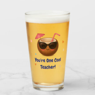 Je bent een coole leraar - Grappige Kokosnoot Glas