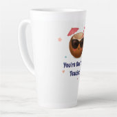 Je bent een coole leraar - Schattigee kokosnoot la Latte Mok (Linkerhoek)