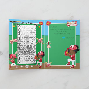 Je Bent Een Doolhof-achtig Zwart Meisjes Softbal V Kaart