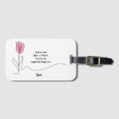 "Je bent een engel in vermomming" gepersonaliseerd Bagagelabel (Voorkant (horizontaal))