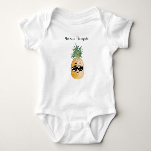 Je bent een fijne appel, Pineapple Onsie Romper (Voorkant)