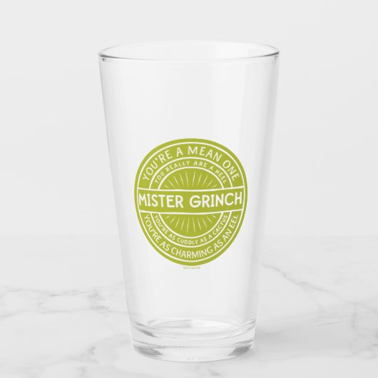 Je bent een gemiddelde one Mister Grinch Quote Glas (Voorkant)