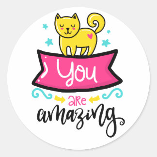 Je bent een geweldige Kitty Cat Sticker set