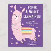 Je bent een hele Llama Fun Classroom Valentijnsdag (Voorkant)