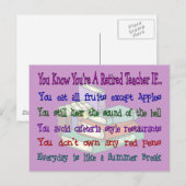 Je bent een in ruste leermeester als.. briefkaart (Voorkant / Achterkant)