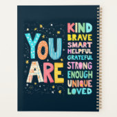 Je bent een Inspirerend positieve typografie Planner (Achterkant)