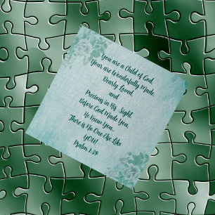 Je bent een kind puzzel spel Schrift Legpuzzel