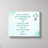 Je bent een kind van God... een schilderdruk. Canvas Afdruk (Voorkant)