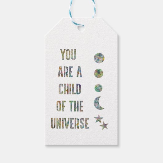 Je bent een kind van het universum cadeaulabel (Voorkant)