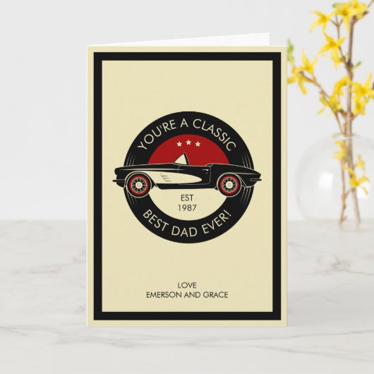 Je bent een klassieke beste pap-Vaderdag kaart (Gele Bloem)