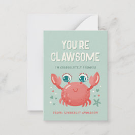 Je bent een Klauwen Klasse Valentijnskaart voor in Notitiekaartje