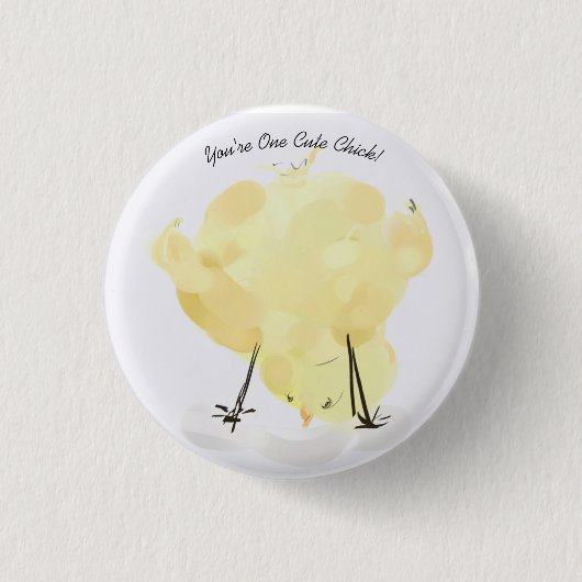 "Je bent één klote meid!" Fun-Button Ronde Button 3,2 Cm (Voorkant)