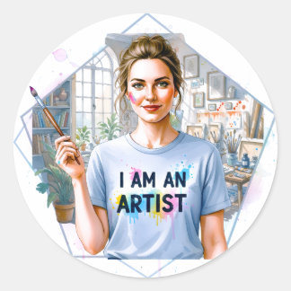 Je bent een kunstenaar! Wees er trots op! Ronde Sticker