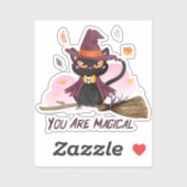 Je bent een magische heksenkat sticker (Vel)