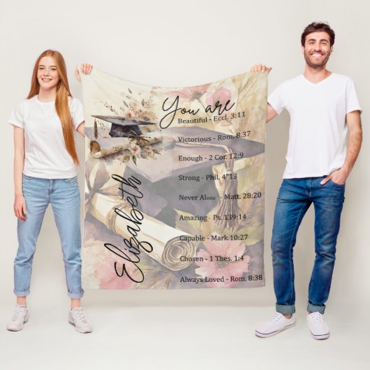 Je bent een mooi afstuderen gepersonaliseerd fleece deken (In situ)