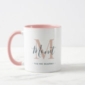 Je bent een mooi chique monogram mok (Links)